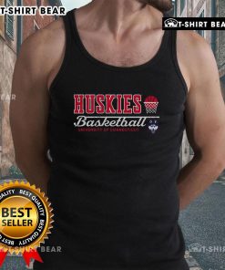 Vintage UConn Huskies basketball tank top featuring iconic logo and classic design for fans and collectors.