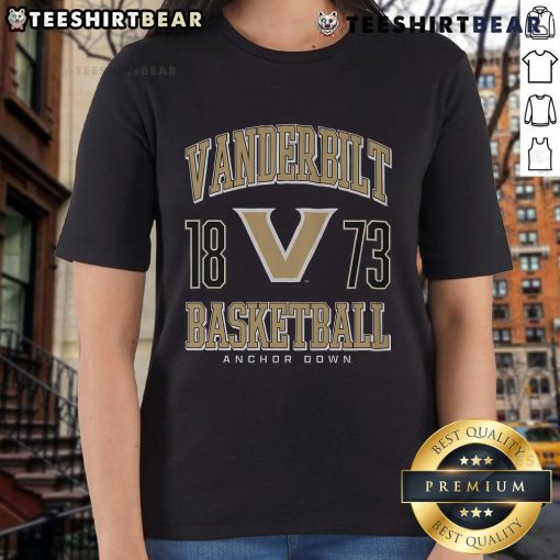 Top Vanderbilt Commodores Basketball ladies tee featuring team colors and logo for stylish fan apparel.