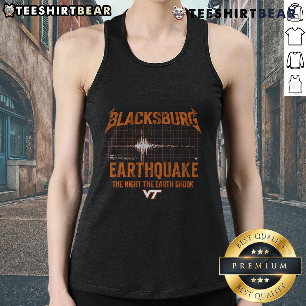 Top Virginia Tech Blacksburg Earthquake Tank Top Top Virginia Tech Blacksburg Earthquake tank top featuring a stylish design celebrating Virginia Tech spirit and community.