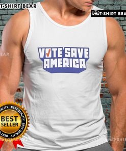 Top Vote Save America Logo Tank Top featuring a bold design promoting patriotism and civic engagement.