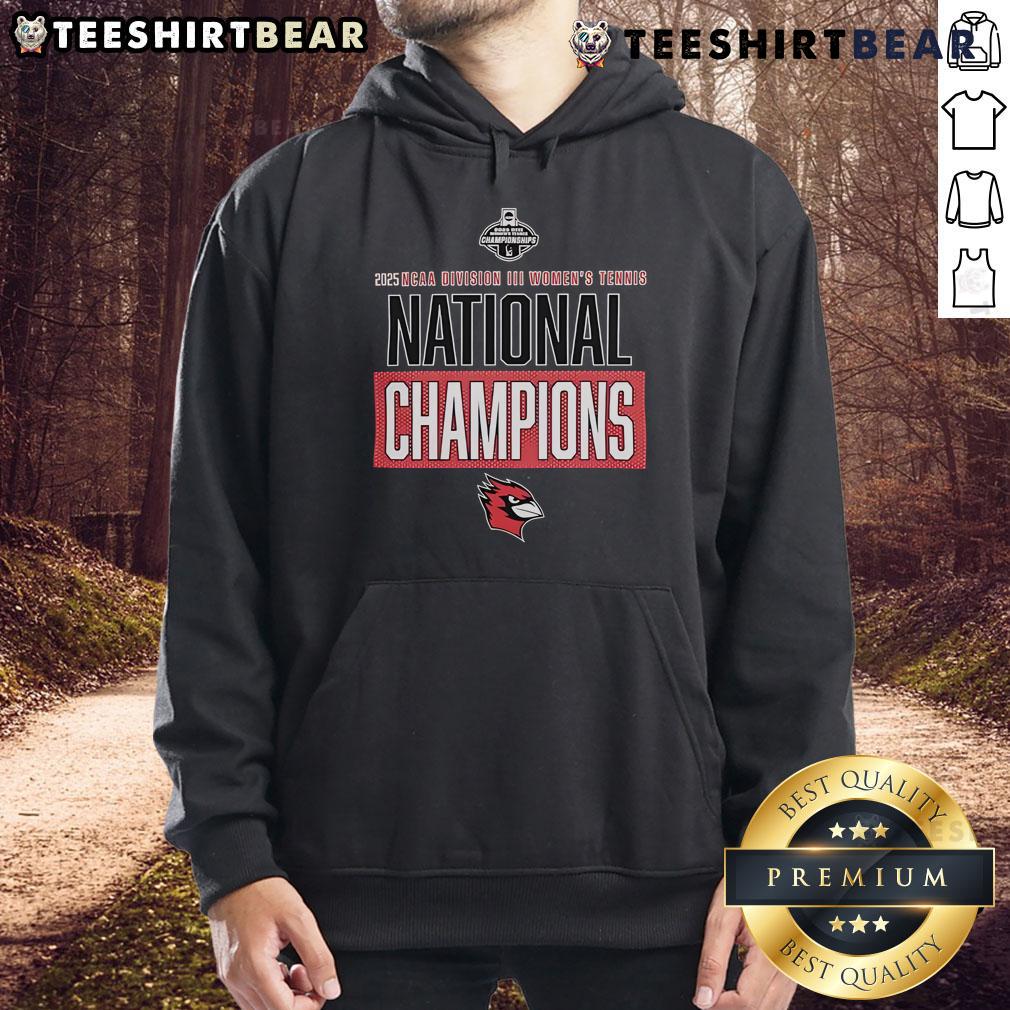 Top Wesleyan Cardinals 2025 NCAA Division III Women's Tennis National Champions Hoodie Alt Text: Top Wesleyan Cardinals 2025 NCAA Division III Women's Tennis National Champions hoodie in vibrant colors.