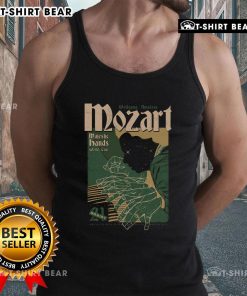 Alt Text: Stylish 'Rock Me Amadeus' tank top featuring Wolfgang Amadeus Mozart design, perfect for music lovers and fans.