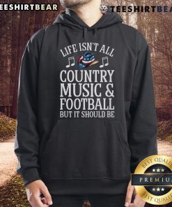 Funny country music hoodie for women, featuring country music and football themes, perfect for fans of both.