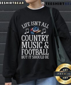 Funny Country Music Sweatshirt for Women featuring football themes, perfect for country music fans and game day style.