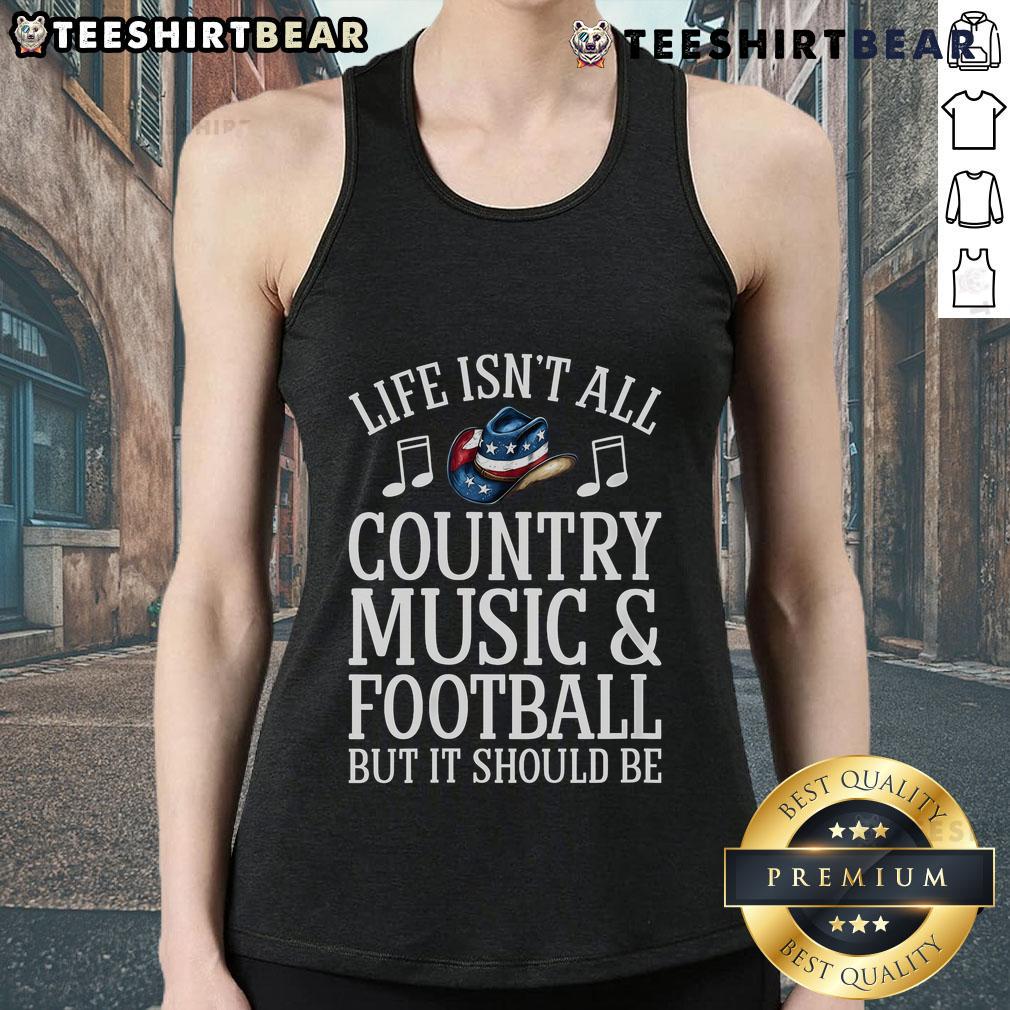 Top Womens Country Music And Football Funny Country Music Tank Top Funny country music tank top for women featuring a playful design perfect for country music fans and football lovers.