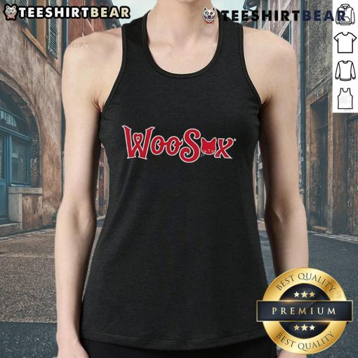 Stylish Top Woosox Boston Red Sox tank top featuring team logo, perfect for game day or casual wear.