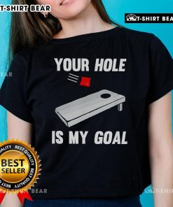 Top You Hole Is My Goal Ladies Tee featuring a fun graphic design, perfect for casual wear and golf enthusiasts.