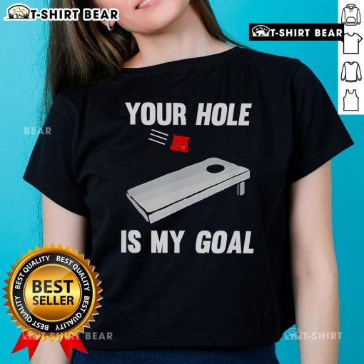 Top You Hole Is My Goal Ladies Tee featuring a fun graphic design, perfect for casual wear and golf enthusiasts.