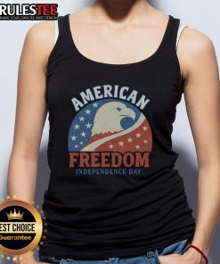 Awesome American Freedom Independence Day tank top featuring a patriotic design, perfect for celebrating the 4th of July.