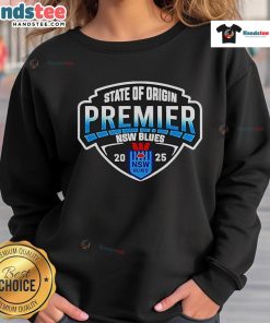 Official New South Wales Blues Back to Back 2025 Primers Sweatshirt showcasing team pride and style for fans.