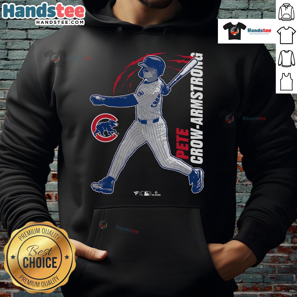 Official Pete Crow Armstrong Chicago Cubs Graphic Player Hoodie Alt Text: Official Pete Crow-Armstrong Chicago Cubs graphic player hoodie featuring vibrant team colors and logo design.