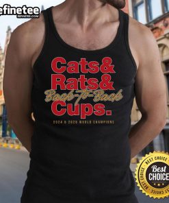 Official Florida Hockey Cats Rats Back-to-Back Cups tank top featuring team logo and vibrant design for fans.