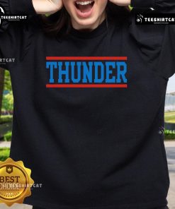 Official Thunder Horizontal Lines Sweatshirt featuring a stylish design with bold horizontal lines in vibrant colors.