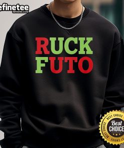 Top Ruck Futo Reverse Letter Sweatshirt in stylish design, showcasing bold lettering and comfortable fit for casual wear.