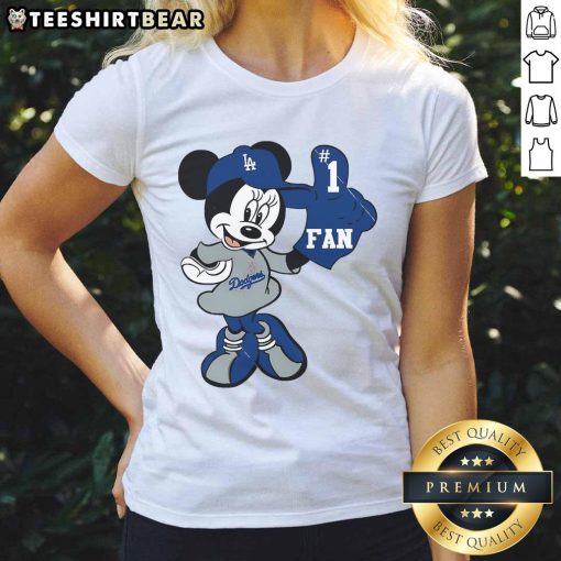Good Minnie La Dodgers Minnie Mouse Dodgers Fan Baseball Ladies Tee