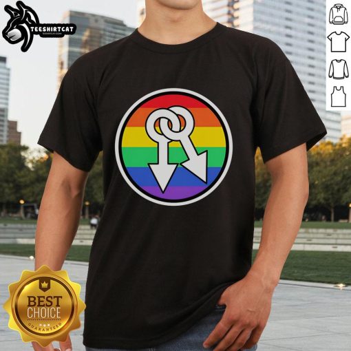 Hot Male Symbols Rainbow T Shirt