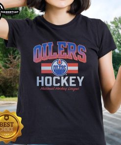 Nice Edmonton Oilers National Hockey League Oilers Hockey Logo Ladies Tee