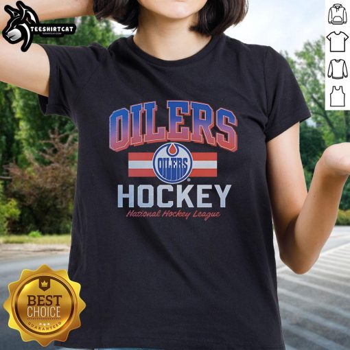 Nice Edmonton Oilers National Hockey League Oilers Hockey Logo Ladies Tee