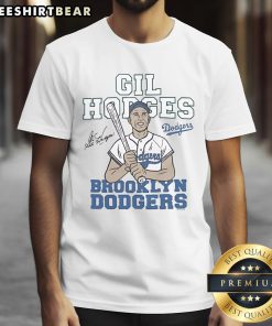 Nice Gil Hodges Brooklyn Los Angeles Dodgers Signature T Shirt