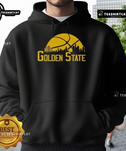 Premium Golden State cityscape skyline hoodie featuring a vibrant urban landscape design, perfect for stylish comfort.
