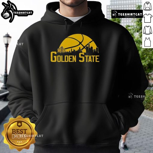 Premium Golden State cityscape skyline hoodie featuring a vibrant urban landscape design, perfect for stylish comfort.