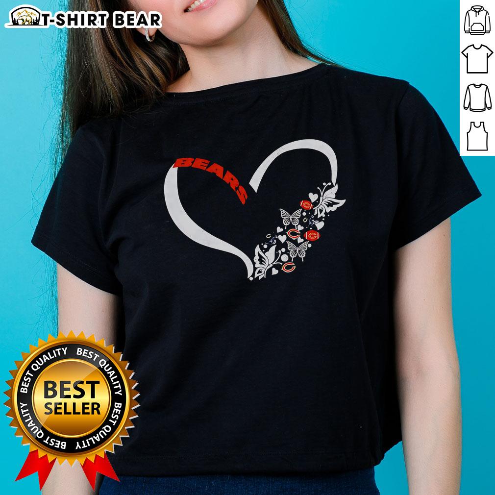 Pretty Butterflies In My Stomach Chicago Bears Nfl Ladies Tee Pretty Butterflies In My Stomach Chicago Bears Nfl Ladies Tee