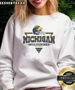 Top Michigan Wolverines Football Triangle Helmet Sweatshirt
