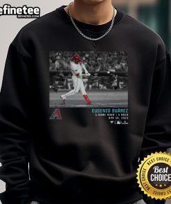 Official Eugenio Suarez Arizona Diamondbacks Micro Moments sweatshirt featuring his name and number, perfect for fans.
