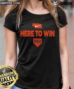 Awesome 2025 Here to Win Oregon State Baseball ladies tee in vibrant colors, perfect for fans supporting the team.