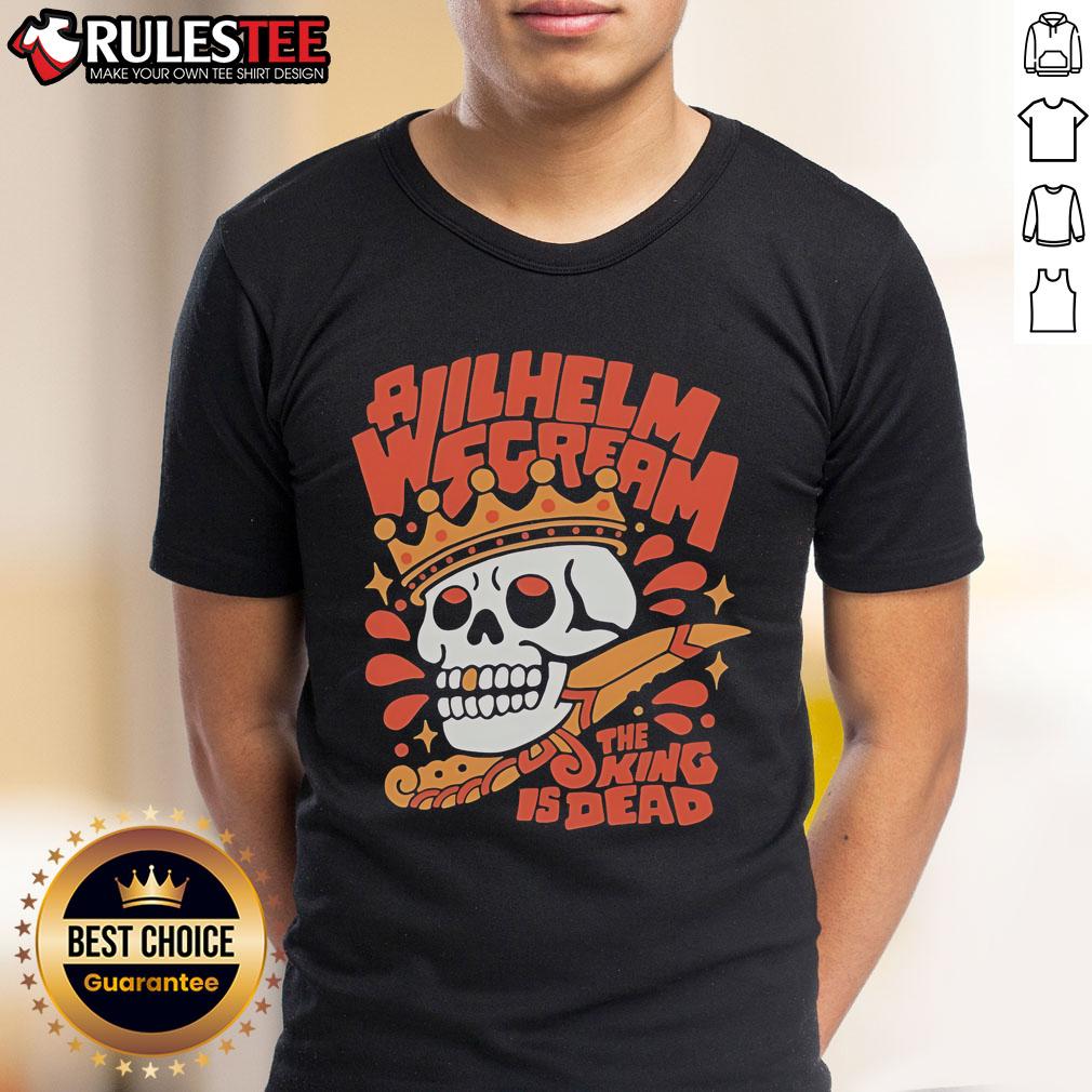 Awesome A Wilhelm Scream The King Is Dead Skull T Shirt Alt Text: Awesome A Wilhelm Scream The King Is Dead Skull T-Shirt featuring a bold skull graphic and stylish design.