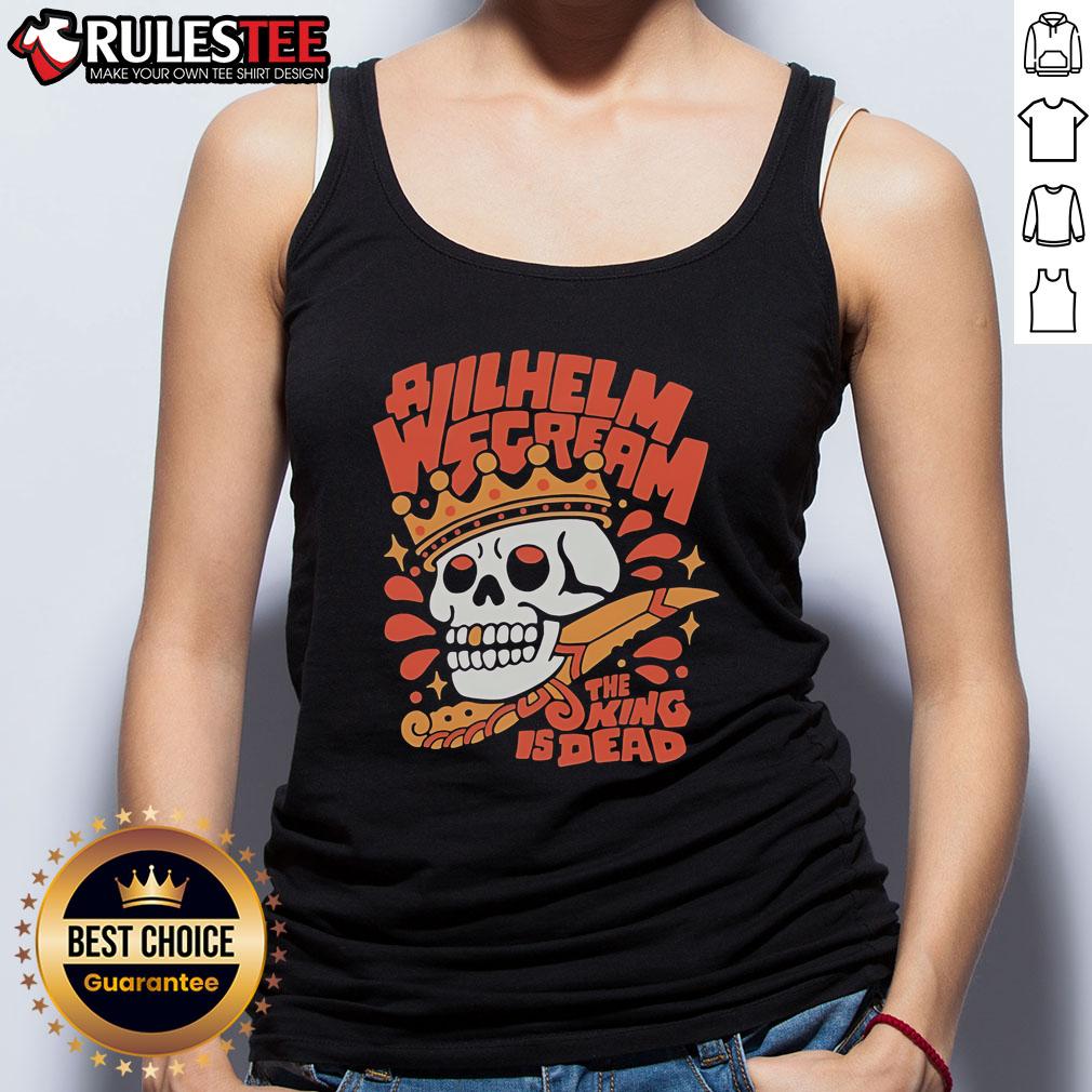 Awesome A Wilhelm Scream The King Is Dead Skull Tank Top Awesome A Wilhelm Scream King Is Dead Skull Tank Top featuring a bold skull design, perfect for fans of unique graphic tees.