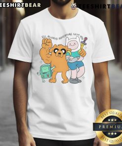 Awesome Adventure Time 'I'll Always Adventure With You' T-Shirt featuring vibrant colors and playful design for fans.