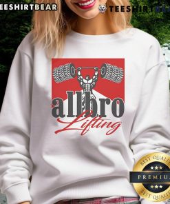 Awesome Allbro lifting sweatshirt in black, ideal for gym workouts and casual wear, showcasing comfort and style.
