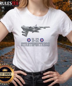 Awesome American Aircraft B-52 Heavy Bomber design on a ladies' tee, perfect for Air Force enthusiasts.