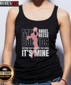 Awesome Angel Reese silhouette tank top featuring 'Mebounds Anything That Comes Off That Board, It's Mine' slogan.