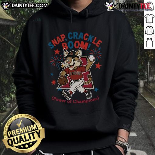 Alt Text: Awesome Arizona Diamondbacks Snap Crackle Boom hoodie for Independence Day, showcasing team spirit and patriotic design.