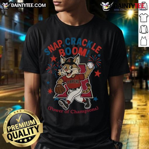 Awesome Arizona Diamondbacks Independence Day T-Shirt featuring a vibrant design celebrating champions with a snap crackle boom.