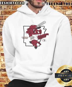 Awesome Arkansas Baseball Razorback Country Hoodie in red, perfect for fans showing team spirit and style.
