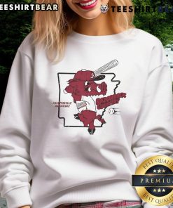 Awesome Arkansas Baseball Razorback Country sweatshirt featuring vibrant team colors and logo, perfect for fans.