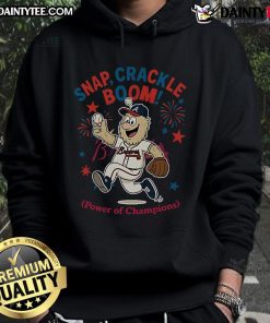 Awesome Atlanta Braves Snap Crackle Boom hoodie for Independence Day, featuring team logo and festive design.