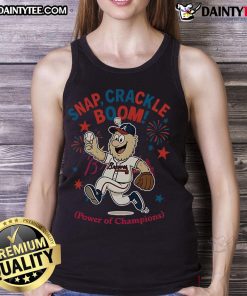 Awesome Atlanta Braves Snap Crackle Boom Independence Day tank top featuring vibrant colors and bold team graphics.