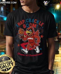 Awesome Atlanta Hawks Snap Crackle Boom Power Of Champions Independence Day T-Shirt in vibrant colors, perfect for fans.