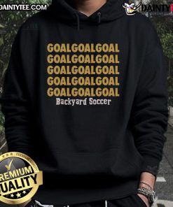 Awesome Backyard Soccer Goal Repeat Hoodie featuring a stylish design for soccer enthusiasts and outdoor lovers.
