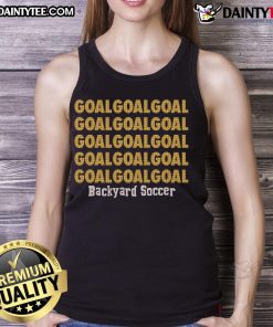 Awesome Backyard Soccer Goal Repeat Tank Top for active play and sports enthusiasts, perfect for summer fun.