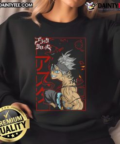Awesome Black Clover Asta Chaos Bound Sweatshirt featuring bold graphics and a comfortable fit for fans and casual wear.
