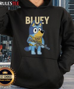 Awesome Bluey Military Tactical Dad Hoodie featuring a stylish design, perfect for dads who love adventure and comfort.