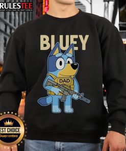 Alt Text: Awesome Bluey Military Tactical Dad Sweatshirt featuring a stylish design, perfect for dads who love tactical gear.