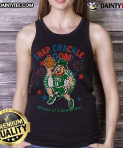 Awesome Boston Celtics Snap Crackle Boom tank top celebrating champions, perfect for Independence Day festivities.