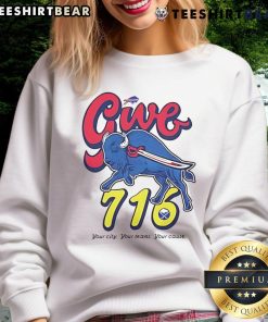 Awesome Buffalo Bills Give 716 Your City Your Teams Your Cause Sweatshirt in blue, perfect for fans and game day wear.