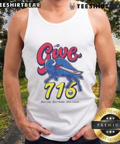 Buffalo Bills tank top featuring 'Give 716 Your City Your Teams Your Cause', perfect for fans supporting their favorite team.